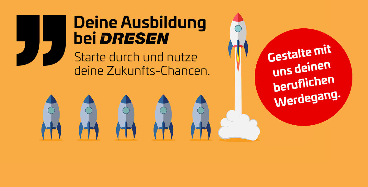 Werbegrafik "Deine Ausbildung bei Dresen"