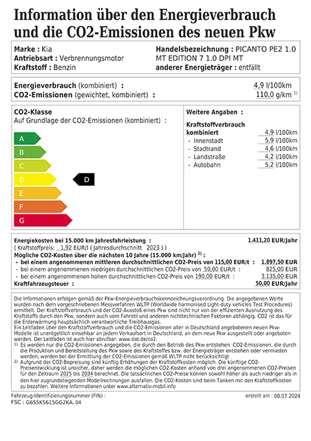 Picanto ENVKV 43kW