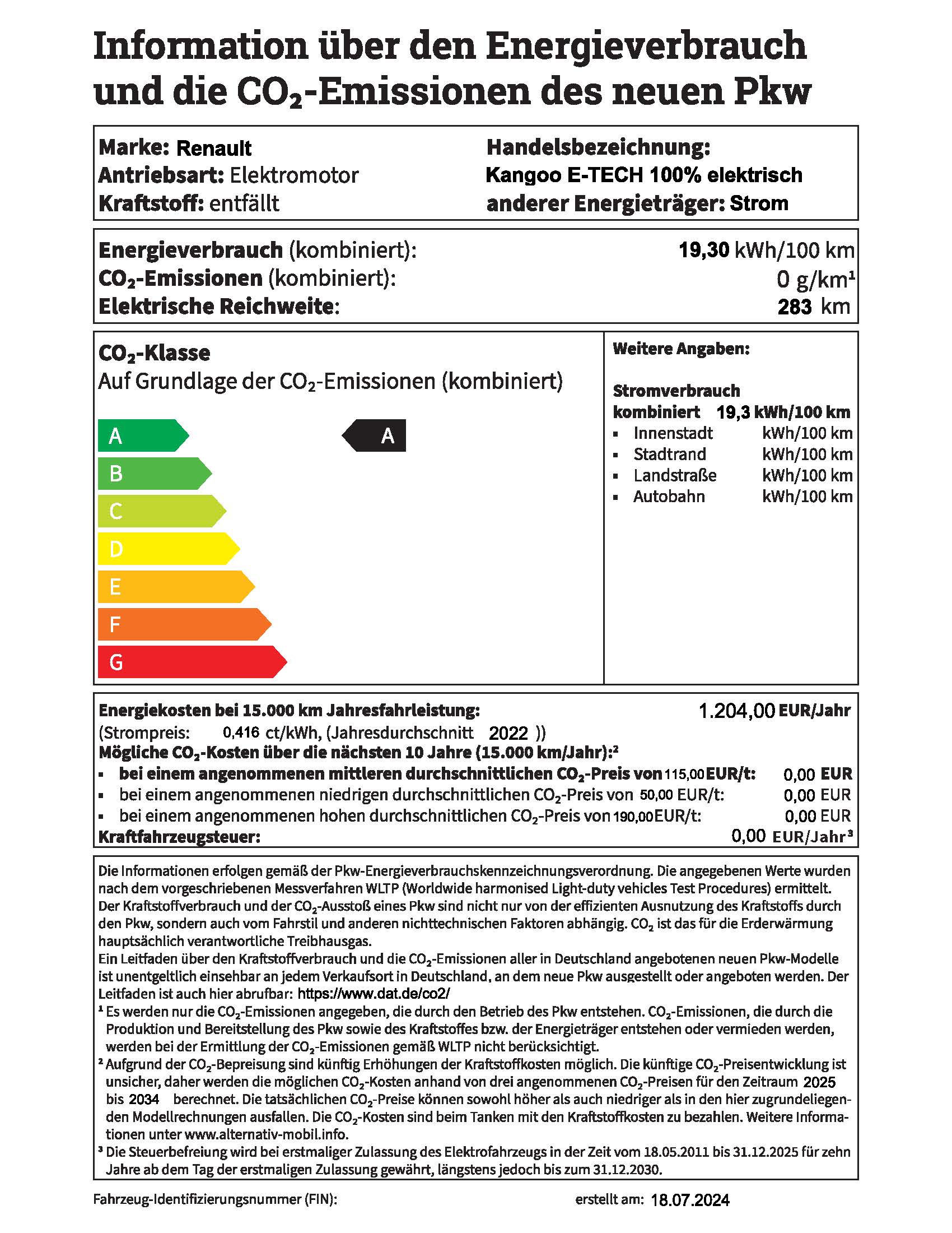 envkv label kangoo e-tech