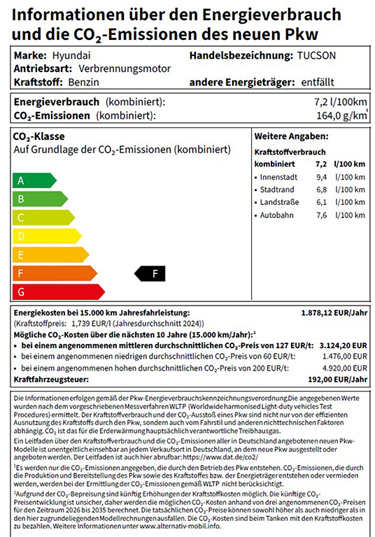 PKW Label Tucson N-Line 150