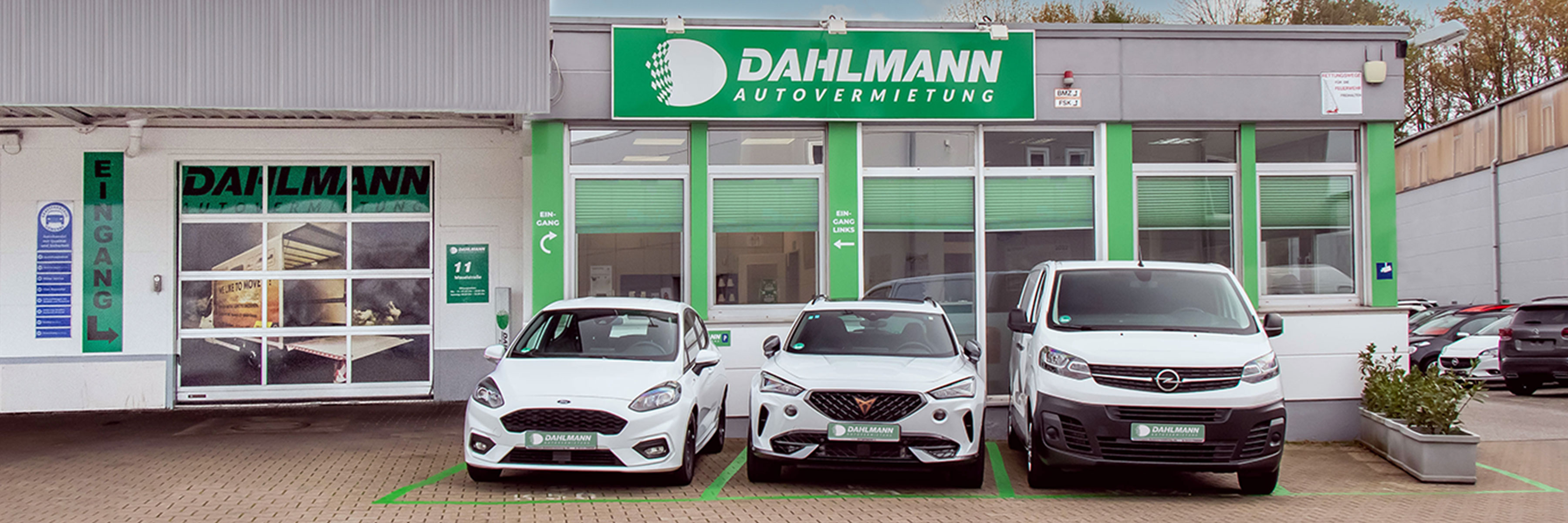 Filiale Neuss der Dahlmann Autovermietung.