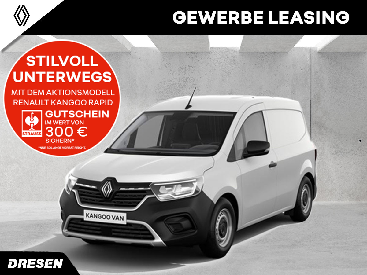 Renault Kangoo Rapid vor Betonwand