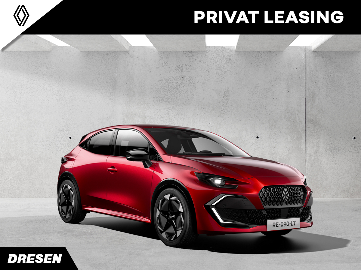 roter Renault Clio MY 26 vor Betonwand