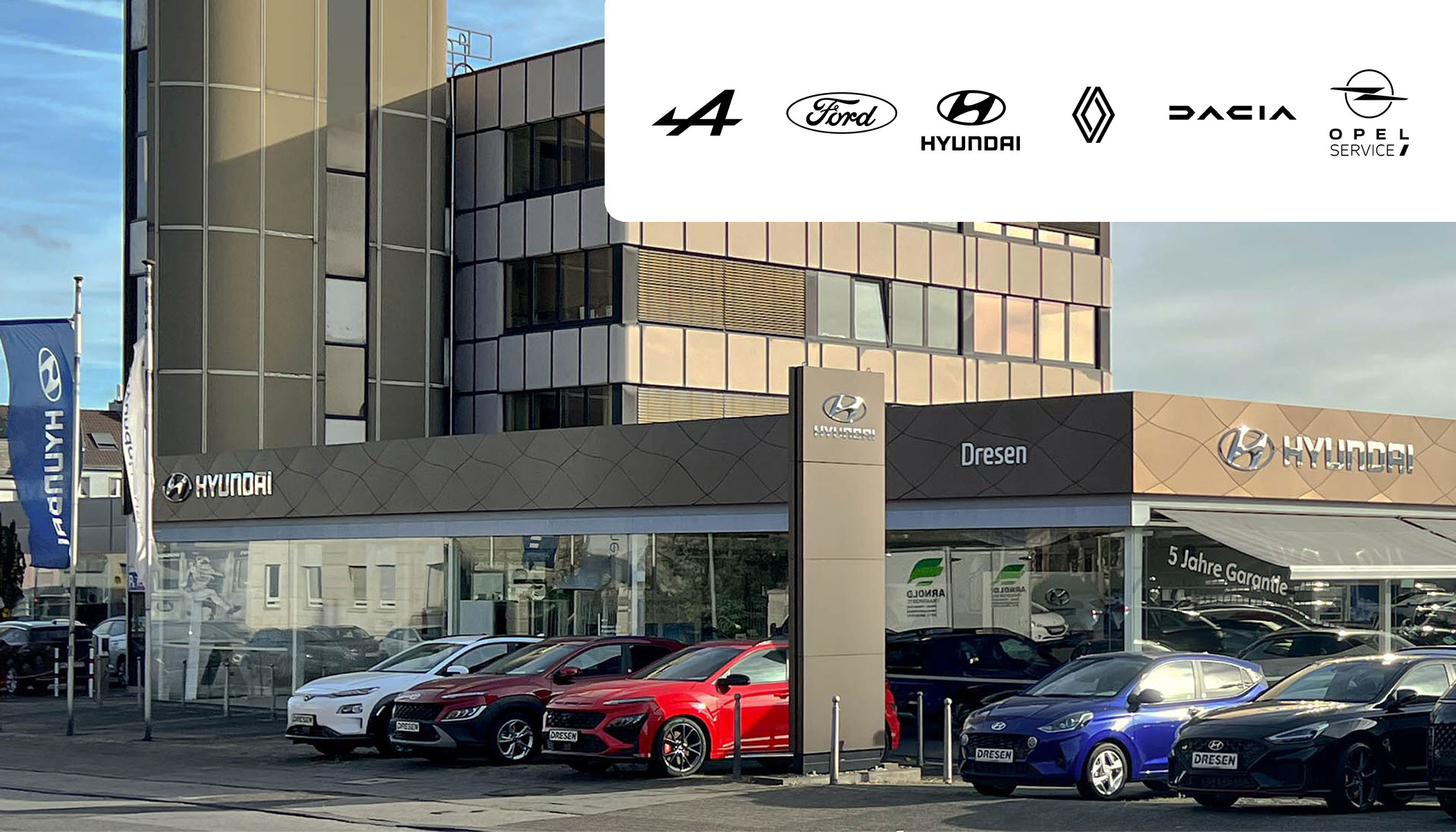 Bild des Standorts Mönchengladbach und deren Vertriebsmarken (Logos)