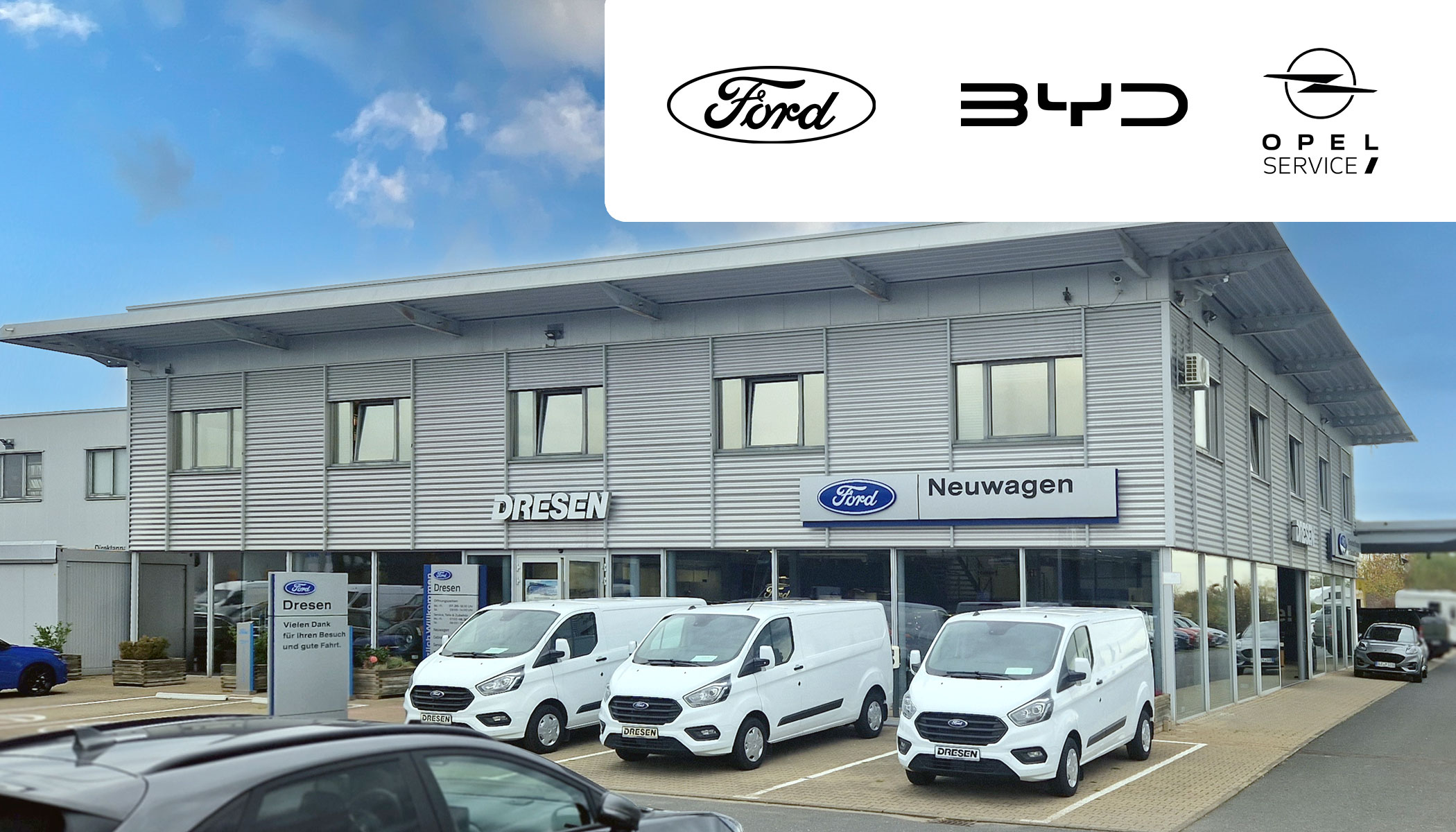 Standortbild Euskirchen mit den Markenlogos Ford, BYD,