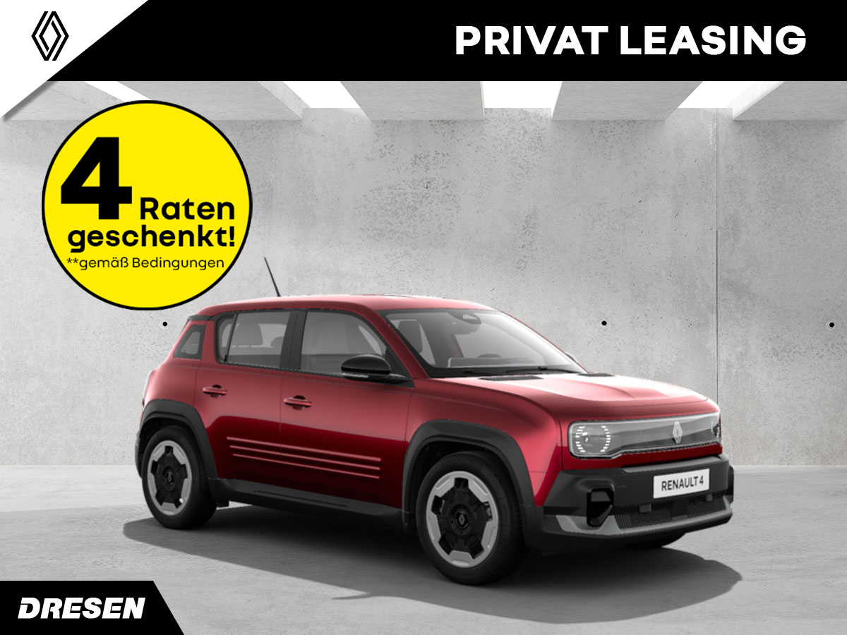 Roter Renault 4 + Störer 4 Raten