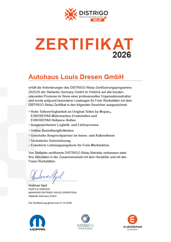 Distrigo Relay Zertifikat 2026