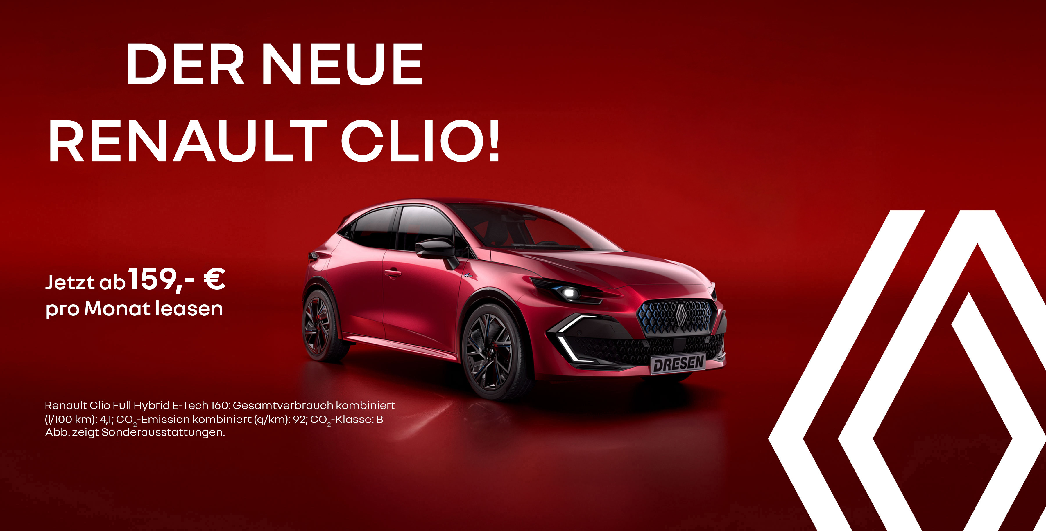 roter renault clio vor roter wand
