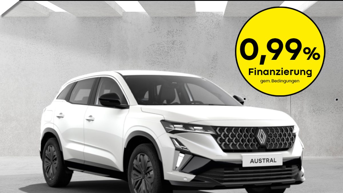 Renault Austral Weiß mit gelbem Button