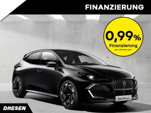 Renault Clio schwarz mit gelben Störer 0,99%