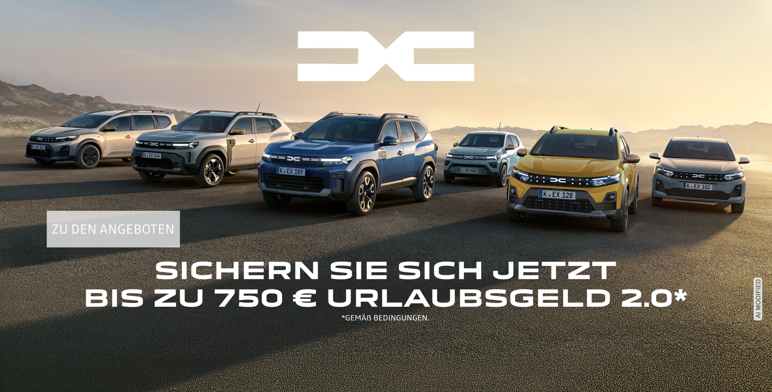 Dacia Range vor Wüstenhintergrund
