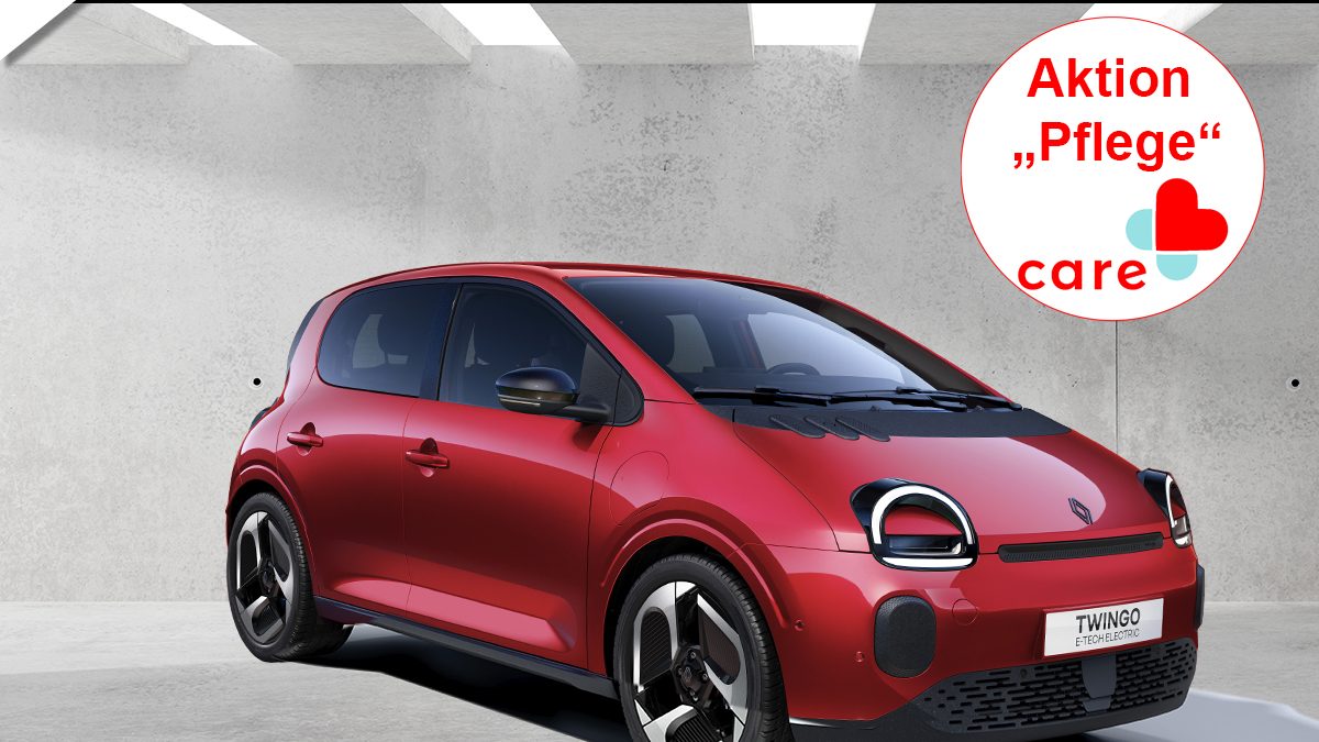 Roter Renault Twingo Gewerbe Leasing pflege