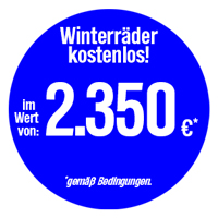 Blauer Störer Aktion Winterräder