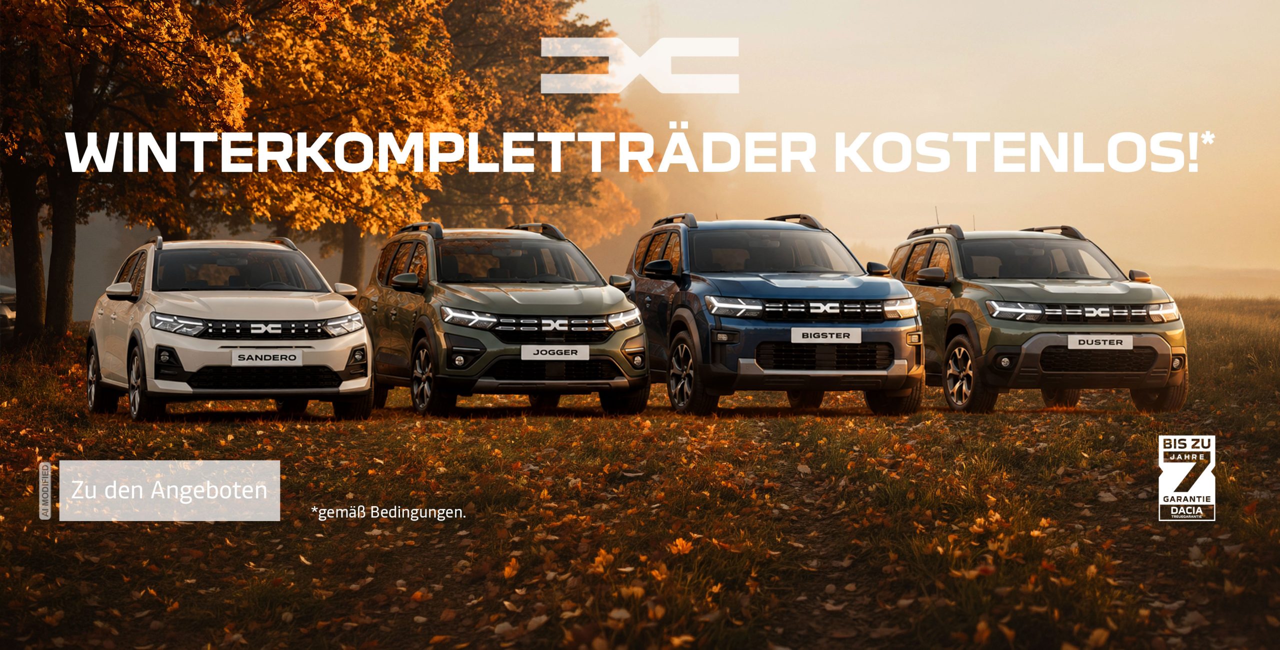 Dacia Range vor Herbstmotiv